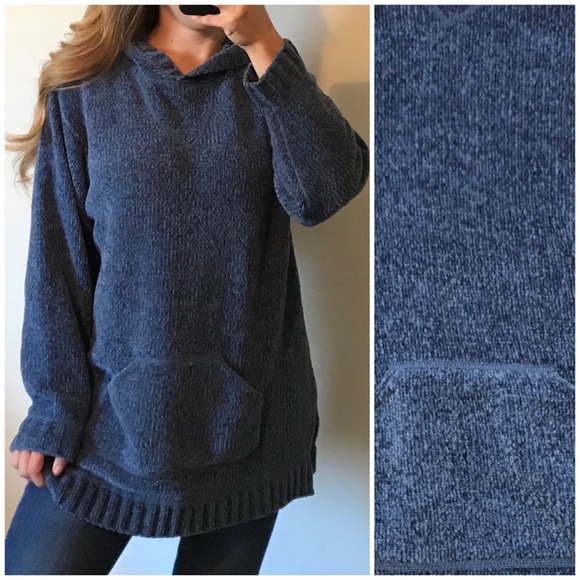 chenille hooded sweater